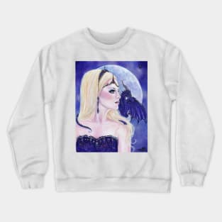 Adelina and the dragons moon by Renee Lavoie Crewneck Sweatshirt